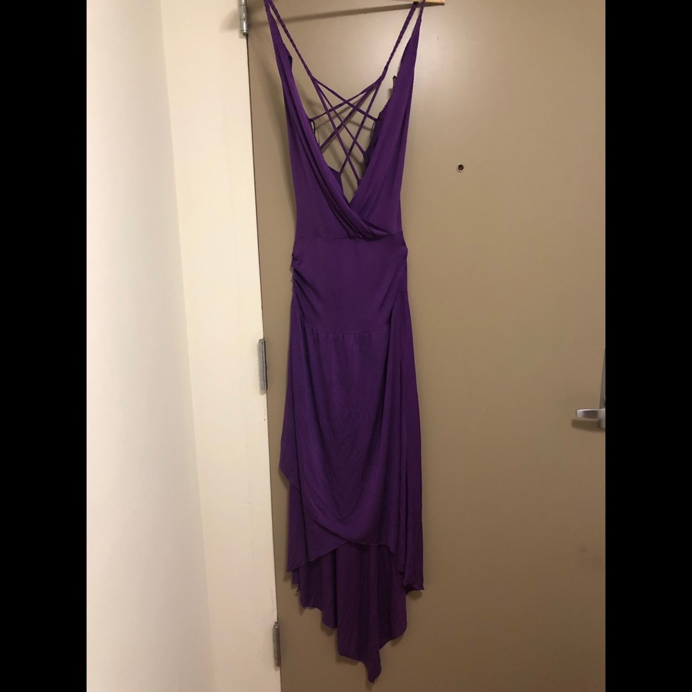 GORGEOUS JULIEN MACDONALD LONG PURPLE DRESS